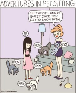 pet sitting cartoon